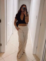 Sexy Solid Backless Crop Halter Top Women Summer 2024 Y2K Clothes Grunge High Street Style Club Sleeveless Cami Top Streetwear