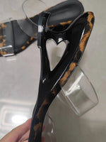 Y2K PVC Transparent Designer Sandals Women Shoes Slip On Hollow Wedge Slide Mules Beach Vacation 6cm Comfortable Walking Heels