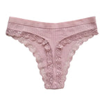 1Pc Cotton Panties Women G-string Female Underpants Lace Pantys Sexy Lingerie M-XL Panties Soft Seamless Underwear Intimates