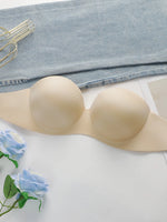Summer Strapless black lingerie sexy solid color strapless invisible women's lingerieseamless women's underwear 6834