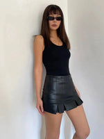 Women's Summer New Pure Desire Wind Spicy Girl Low Waist Pleated Skirt Design SenseSlim A-line Wrap Buttocks Mini Skirt 53J6