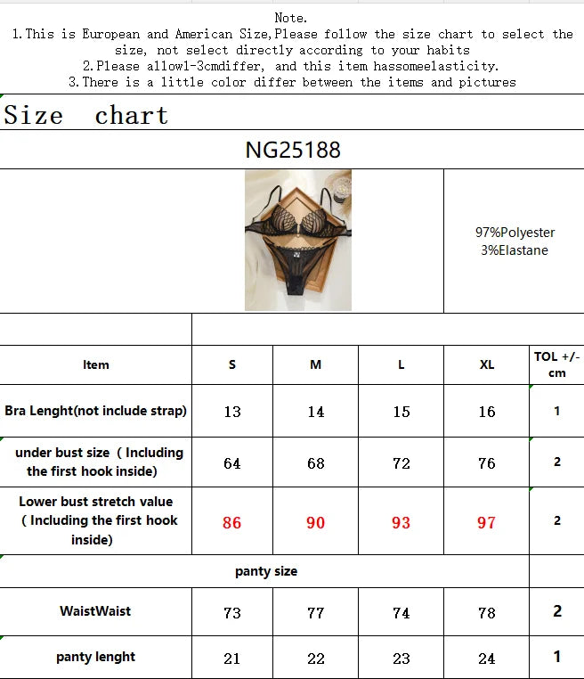 French Style Sexy Embroidered Transparent Underwear Set V-Neck Design Anti-Sagging Breathable Bra And Panties Ensemble