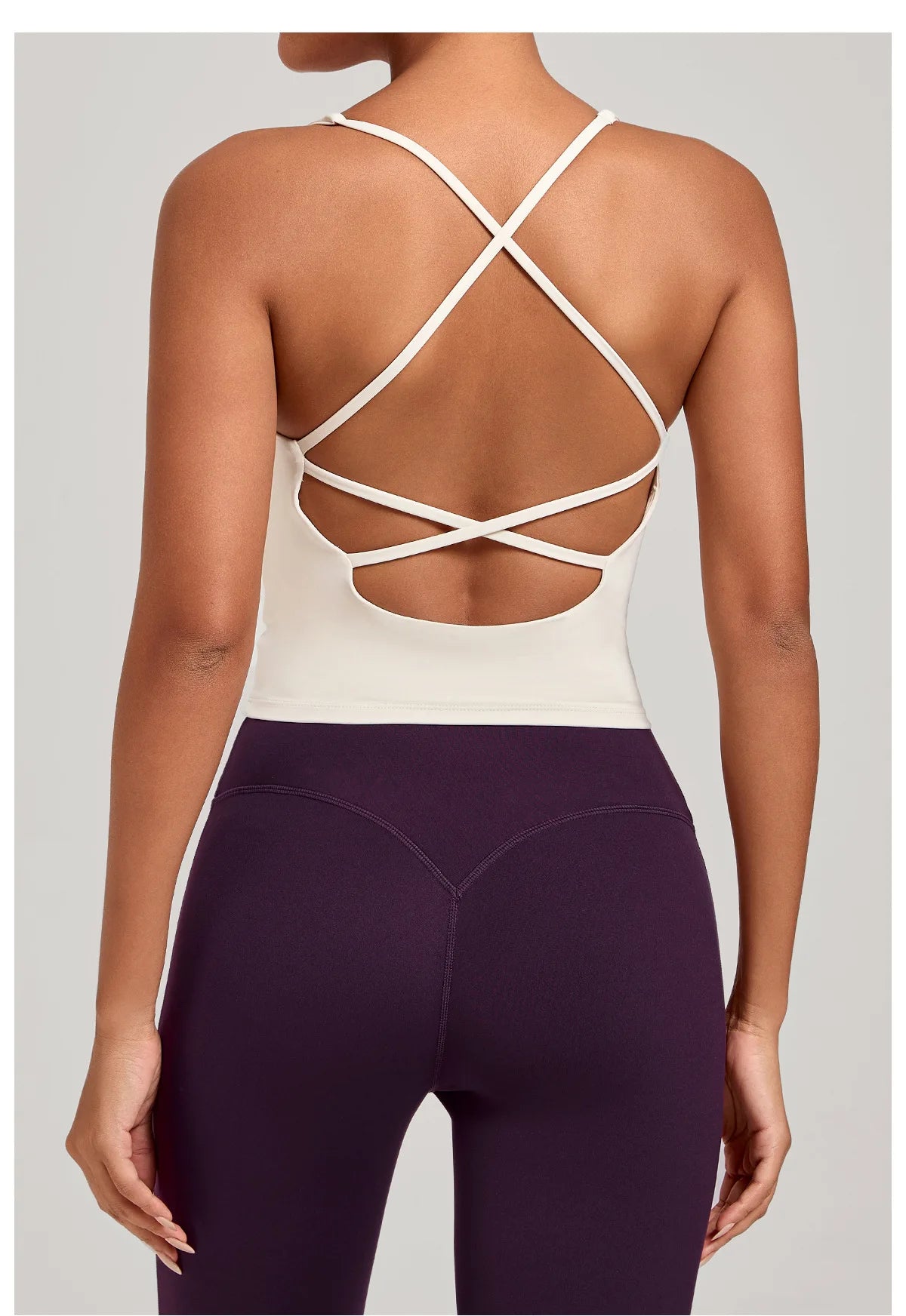 Women Sports Yoga Vest With Cross Shoulder Straps Quick Drying Sexy Yoga Bra Gym Breathablefitness Push Up Training Sports Vest