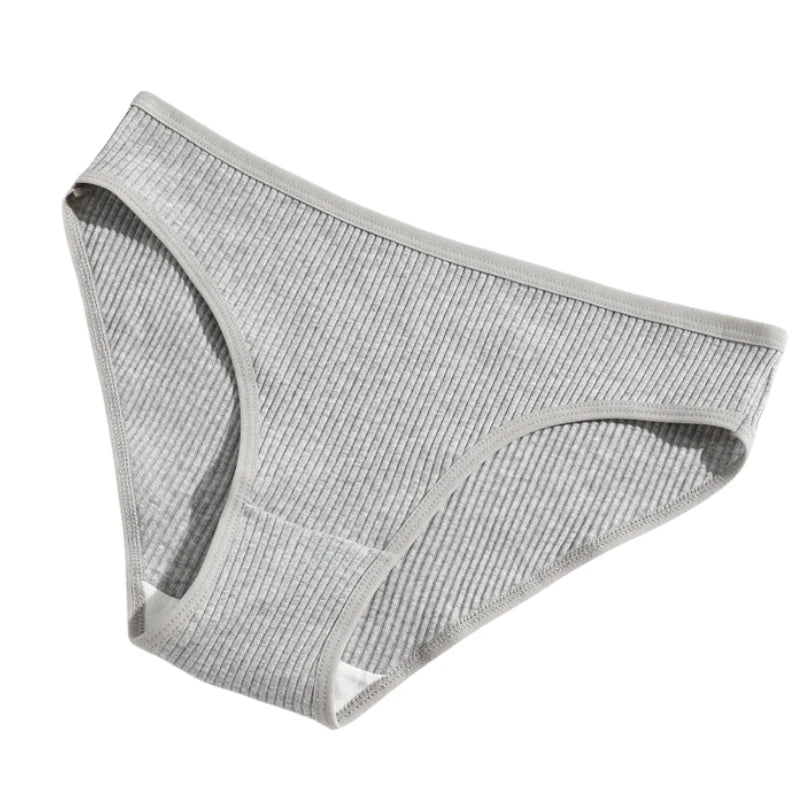 3Pcs/Set Cotton Panties Women Low Waist Underwear Seamless Briefs Solid Color Sports Breathable Underpants Female Lingerie