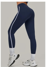Women High Waist Yoga Pants Leggings - Seamless Color Block Fast-Dry Breathable Gym Running Fitness Tights Butt Lifting Effect