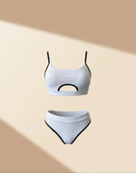 New Solid Color Two Piece Bikini Set Women Sporty Casual Push Up Tummy Control Swimsuit Swimwear Beach Vacation Summer Swimsuit