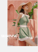 New Super Fairy Skirt-style One-piece Waist-covering Belly Slimming Conservative Steel Support Gathered Swimming Suit