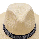 Men's Straw Woven Top Hat Wide Brim Sun Cap Summer Casual Outdoor Holiday