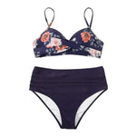 Push Up Bikini Leopard Swimsuit Women Sexy Solid Swimwear Female Floral Bathing Suit Ruched Beachwear XL High Waist Bikini 2026