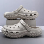 Men Summer Slippers Close Toe Leisure Clogs Soft EVA Anti-slip 2 Way Wear Shoes Couples Indoor Beach Slides Street Sandals