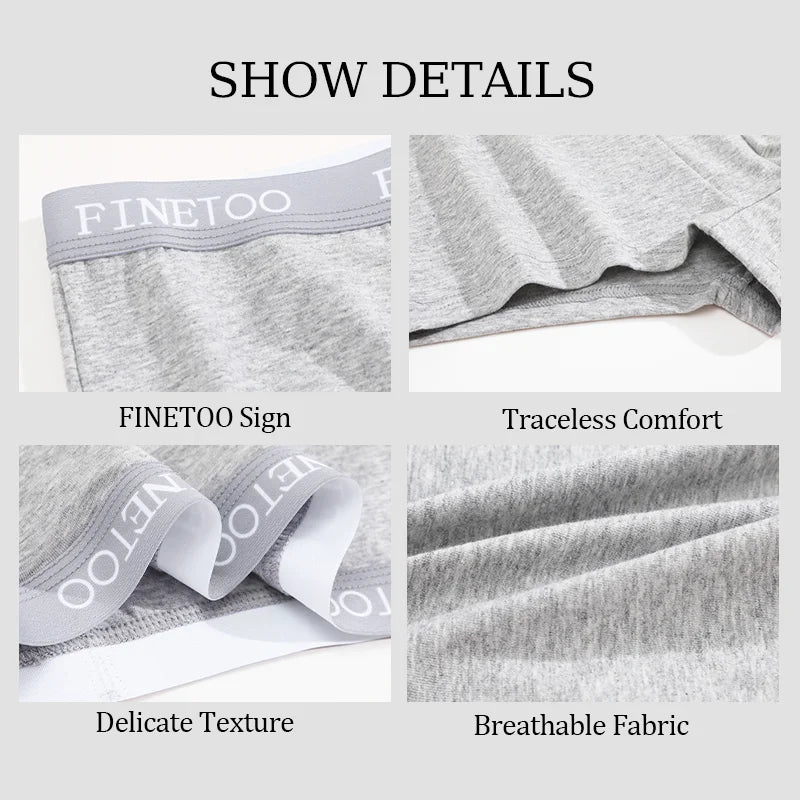 Finetoo Women's Panties Cotton Seamless Sports Boxers Underwear Female Solid Color Briefs Cozy Lingerie Intimate Underpant S-XXL