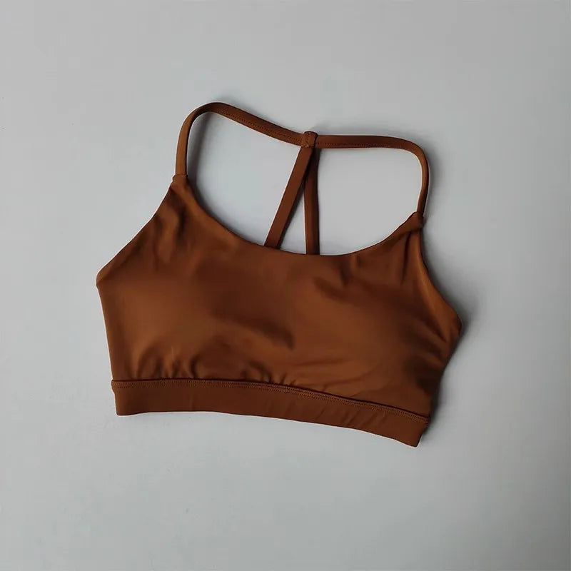 Women's Sexy Fitness Sports Bra Beautiful Back Gathering Naked Feel Comfortable Supportive Exercise Bra in Black/Mint/White