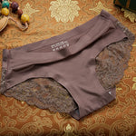 Women's Panties Sexy Lace Seamless Female Underwear Low-Waist Plus Size XXXXL Elasticity Briefs for Ladies Breathable Lingerie