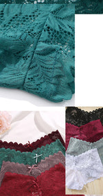 6PCS Women Lace Boxers Briefs Sexy Seamless Breathable Low Waist Female Underwear Solid Color Intimates High Elastic Lingerie