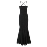 Backless Lace Up Trumpet White Party Dress Vestidos Para Mujer Sexy New in Long Dresses 2025 Spring Summer Elegant Sundress