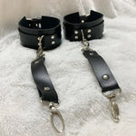 Erotic Adult PU Leather Harness Lingerie Bondage Gear Adjustable Handcuffs Ankle Cuffs OpenLeg Restraint SM Sexbodysuit Sex Shop