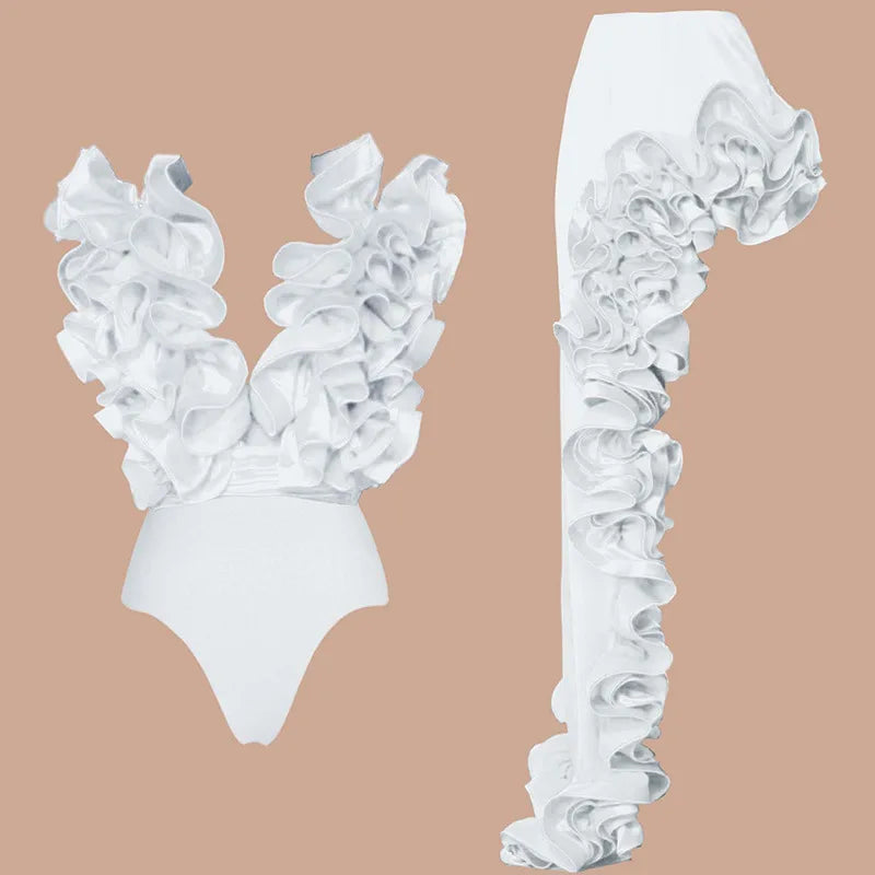 Sexy 3D Flower Bikini Set Brazilian Biquini Low Waist Swimwear Push Up SwimSuit Women Solid Swimwear Sexy Beach Wear Female