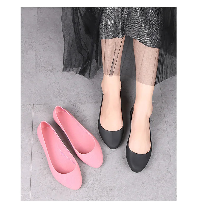 New ladies sandals soft pvc plastic flat non-slip women flat shoes 2022