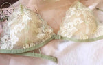 French Niche Lingerie Set Embroidered Mesh Triangle Cup Wireless Bralette Retro Thin Sexy Comfort Bra Australia MOYISU Sexy Bra
