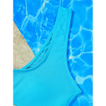 Sexy Tummy Cut Out Ribbed Backless One Piece Swimsuit Women Swimwear Female High Leg Cut Padded Bather Bathing Suit Swim K5263