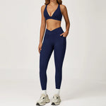 2PCS Yoga Set Gym Clothes Workout Sportswear Yoga Suits Women Tracksuits Fitness Outfits Sports Bra Gym Leggings Athletic Wear