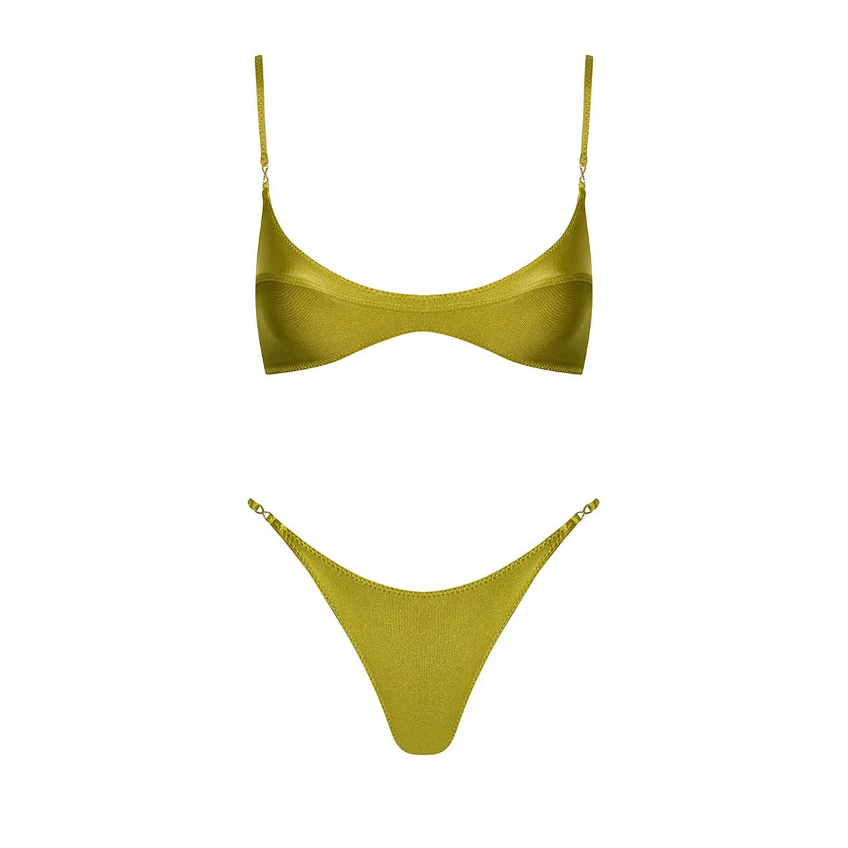 2Pcs Deep V Swimsuit With Long Skirt Women Sexy Swimwear Female Bikini Cut Out Biquini Swim Suit Shiny Button Bodysuit Beachwear