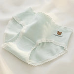 1/5PCS M-XL NEW Cute Cartoon Girl Student Underwear Cat Pants Mid-waist Graphene Cotton File Trackless Briefs Wholesale
