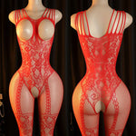 Adult Crotchless Lingerie Women Erotic Crossover Breastless Underwear SetSexy Bodystocking BDSM Fishnet Bondage Set GamesToy