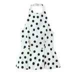 Women's Casual Fashion Polka Dot Balloon Style Top White Black Polka Dot Halter Neck Top For Women Summer Casual Wear 1LWP