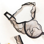 Summer Beachwear Lingerie Large Bust Minimizer Light Support Gathering Wirefree Anti-Sagging Comfort Bra Set AU MOYISU Panty F