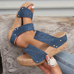 2025 Summer Platform Wedges Sandals Women Vintage Hollow Out Thick Bottom Slippers Woman Comfortable Non Slip Rome Shoes Female