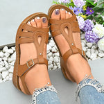 2025 Summer Women Wedge Sandals Lightweight Ankle Buckle Platform Gladiator Sandals Woman Peep Toe Non Slip Beach Sandles 36-43