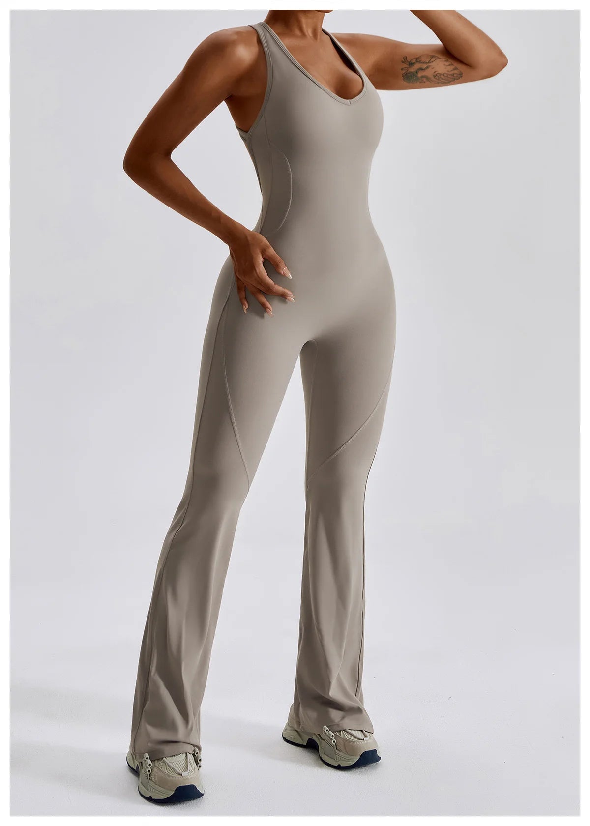 Women Fitness Bodysuit Backless One Piece Yoga Set Jumpsuit Sports Gym Workout Clothes Tights Active Wear Slim Playsuit Female