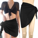 Women Beach Skirts Swimwear Summer Solid Bikini Cover Ups Shorts Pareo Wraps Sarong Skirt Swimsuit Beachwear Half Wrapped Skirt