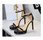 Women's High Heels Thin Heel Waterproof Platform Sandals Fashionable for Skirts New Model Shoes for Shows Summer Collection