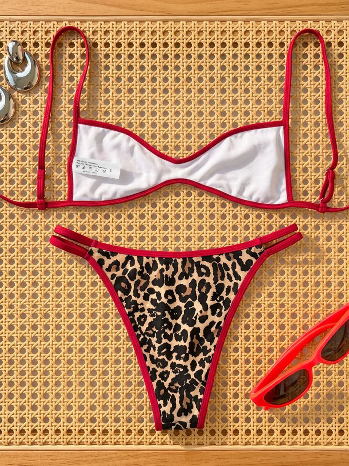 New Flowers Printed High Leg Cut Bikini Female Swimsuit Women Swimwear Two-Pieces Bikini Set Bather Bathing Suit Swim