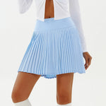 Women's Pleated Skirt Yoga High Waist Anti-Slip Tennis Skirt Double Layer Non-Slip Solid Colour Badminton Golf Short Skirts 2025
