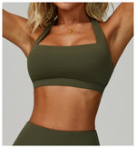 Woman Bra Gym Underwear Yoga Sport Bra Outdoor Jogging Hanging Neck Shoulder Strap Fitness Sports Bra Breathable Sexy Female Top