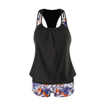 Summer Two Pieces Swimsuits Woman High Waisted Swimwear Female Tankini Sets Beach Wear Bathing Suit Shorts Women Swimming Suit