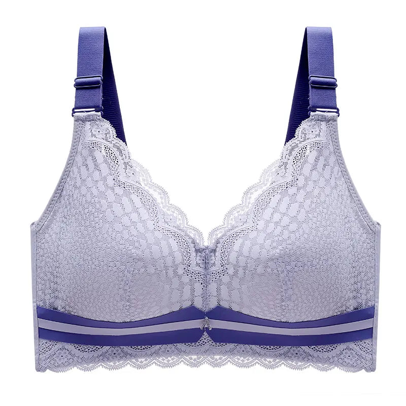 Women's Plus Size Minimizer Bra Full Coverage Lingerie Wire Free Push Up Bra for Femme Brest Pumping Underwear Plus Size 44 46DE