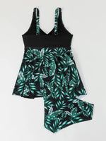 Strappy Printed Tankini 2026 Large Plus Size Swimsuit Women Beach Dress Swimwear Female Bathers Bathing Swimming Swim Suit 4XL