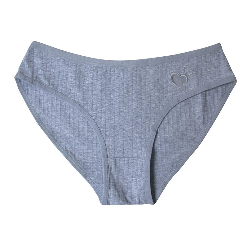 2Pcs/Set Cotton Panties For Women Briefs Low Rise Seamless Underwear Female Underpants Comfort Sexy Lingerie M-XL