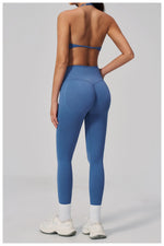 Breathable Quick Drying Yoga Set for Women Beauty Back Sports Bra High Waist Leggings Fitness Suit Outwear Gym Running Tracksuit