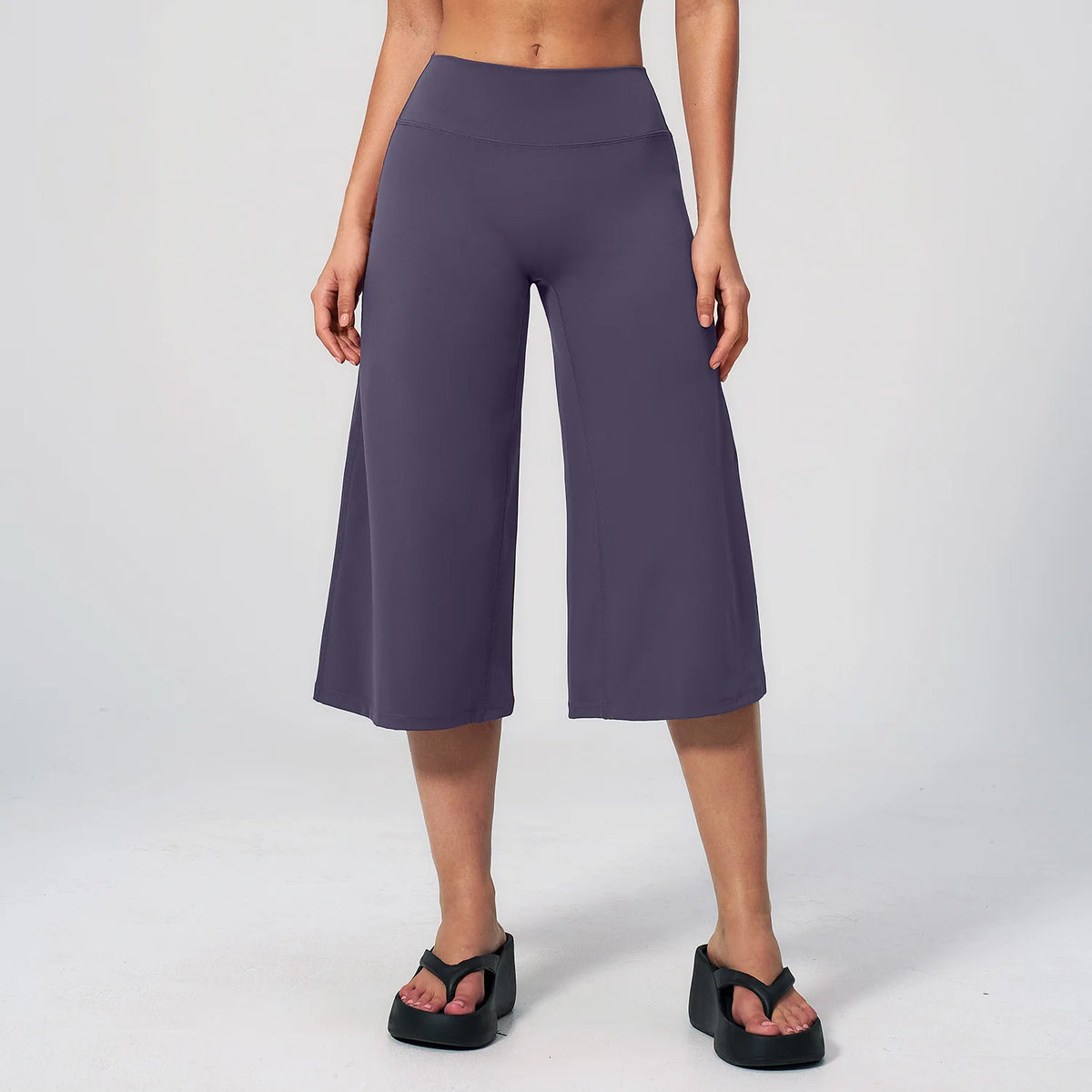 NCLAGEN Women Yoga Capri Pants Tummy Control High Waist Quick Dry Loose Fit Fitness Pants Gym Clothes Sports Wide-leg Trousers