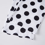 Women's Summer Low Waisted Capri Pants Slim Fit Dot Print Cropped Leggings for Casual Occasions Work