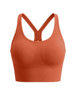 Women's Seamless Sports Bra, High Support Workout Running Vest, Yoga Gym Fitness Top, Wirefree Side Support Backless Crop Top
