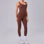Seamless Yoga Jumpsuits Sports Fitness Hip-lifting Hollow Beauty Back One-piece Workout Running Gym Leggings Bodysuits for Women