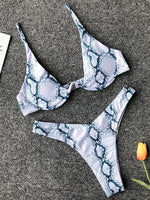 High Cut V-bar Underwired Bikini Women Swimsuit Female Micro Thong Swimwear Two-pieces Bikini Set Push Up Bathing Suit Swim Lady