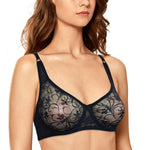 Bras For Womens Black Lace Sheer Bralette Bra Underwired Underwear Floral Homosexual Sexy Lingerie Brassiere A B C D DD Cup