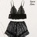 5 Pieces Women's Satin Sleepwear Pajama Set Robe Sexy Lingerie Bathrobe Lace Silk Night Dress Trousers Home Clothed Nightwear PJ